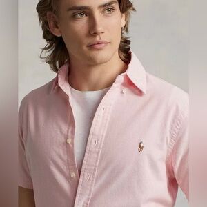 Ralph Lauren Light Pink Men's Classic Fit Button-Down Shirt size XL